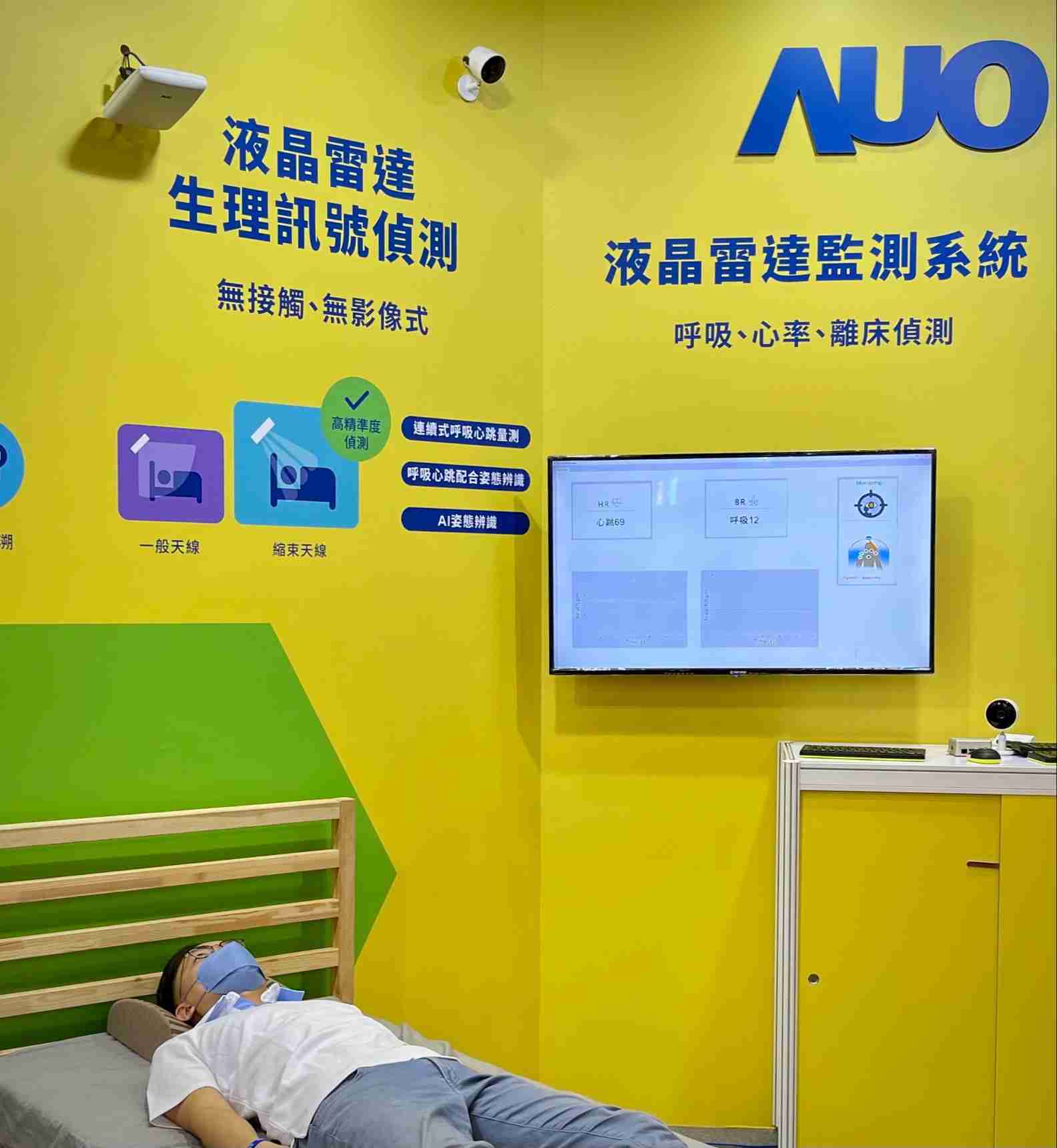 CG电子颐康「无接触生理监测雷达」，，，，免除传统线路与贴片束缚，，精准侦测呼吸、、、心跳等重要生理讯号