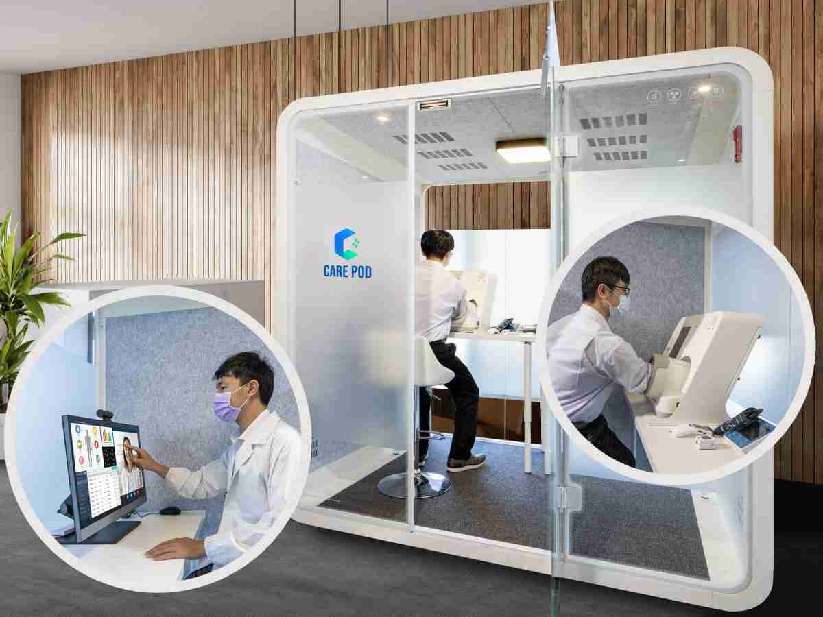 达擎于医疗科技展中展出＂远距诊疗舱＂，，以因应医疗数字化及社会高龄化趋势下、、复诊及慢性病患等族群对于远距看诊需求逐渐升高所推出的创新整合方案。。多功能合一、、高隐私性的远距诊疗舱可根据病患端与医师端的不同需求，，，，提供弹性化及客制化功能，，，节省医生和病患的精力及时间